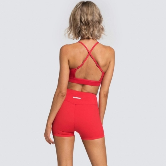 DOYOUEVEN High Rise Excel Bike Shorts Leggings Red - Picture 4 of 10